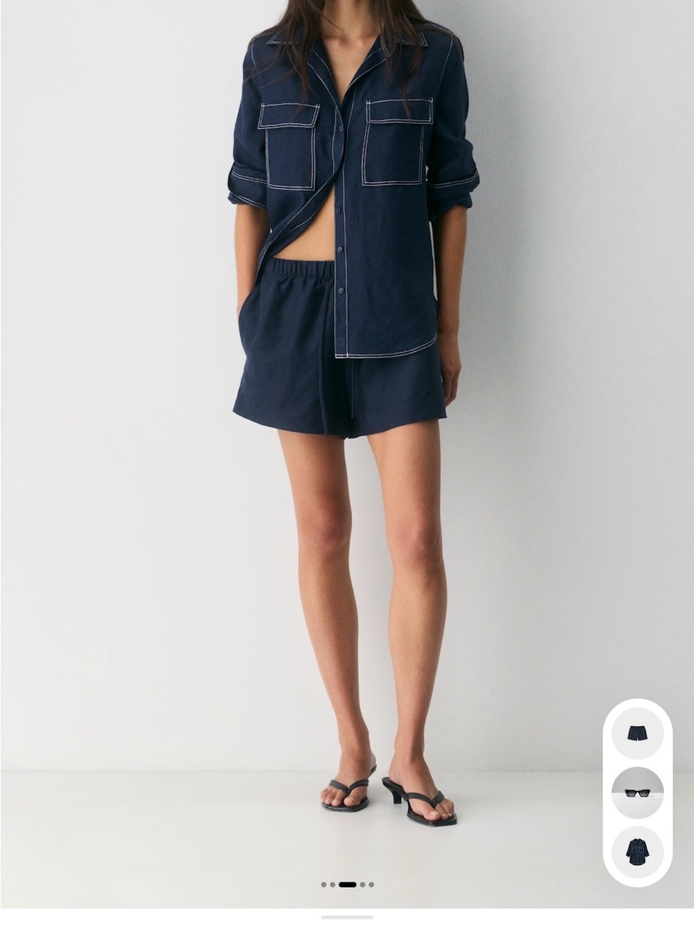 Aritzia Lodge Shorts in Admiral Navy